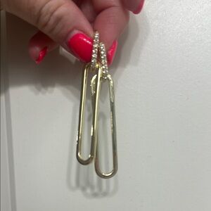 Gold earrings like new. 2 in one!